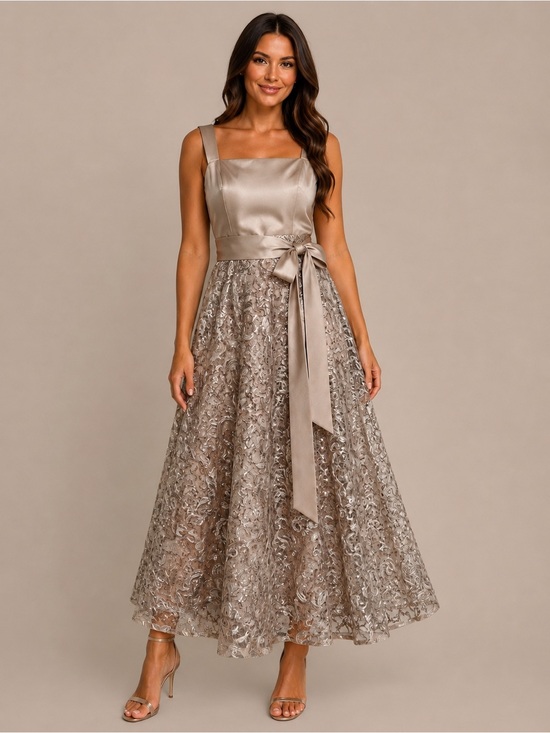 Tahari ASL Dresses & Skirts - NWT Tahari ASL Sequin Soutache 3D Tulle Satin Bodice Midi Dress 12